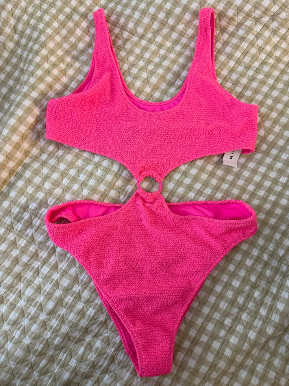 Pacsun Hot Pink Cutout One-Piece Swimsuit
